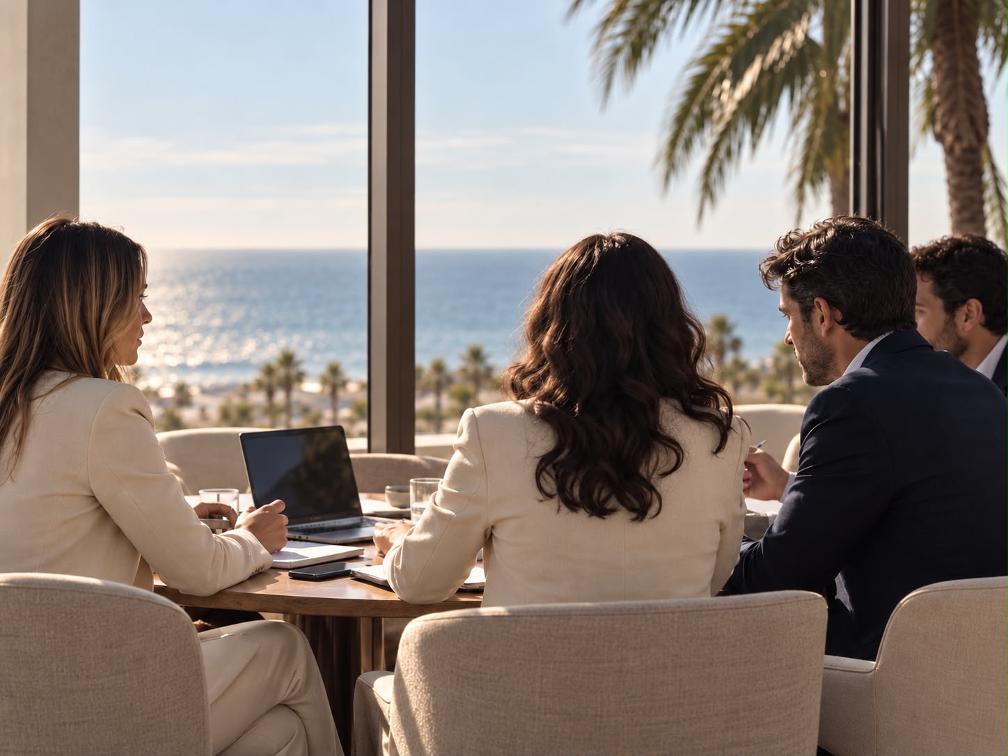 An intensive working session in a private setting, illustrative image